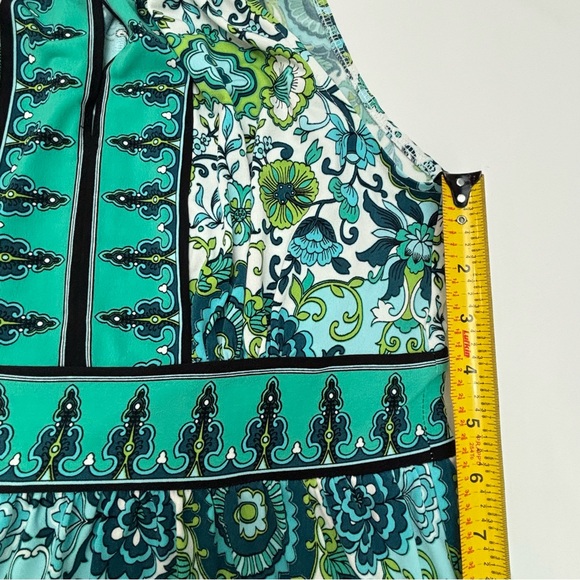 London Times Key Hole Paisley Printed Halter Dress - Picture 10 of 14